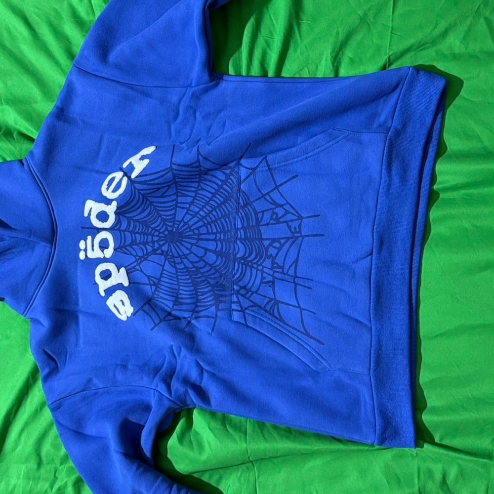 SEALED SPIDER HOODIE BRAND NEW Blue - Picture 2 of 4